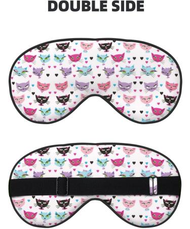 SSIMOO Cartoon Cat Soft Sleep Eye Mask | Breathable Travel Eye Patch for Relaxation - Perfect Gift for Her - Buy Online on GoSupps.com