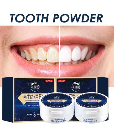 2pcs Teeth Whitening Powder - 50g Probiotics Tooth Powder for a Bright Smile Remove Stain Yellow Bad Breath Fresh - Tea Coffee Wine & Smoking Stain Remover - Buy Online on GoSupps.com