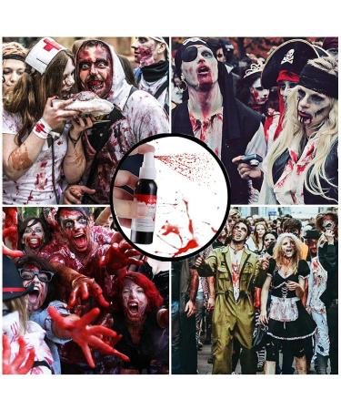 Halloween Fake Blood Makeup Spray 2.1oz - Realistic Blood for Zombie Vampire Clown Costume Makeup - 1PC - Buy Online on GoSupps.com