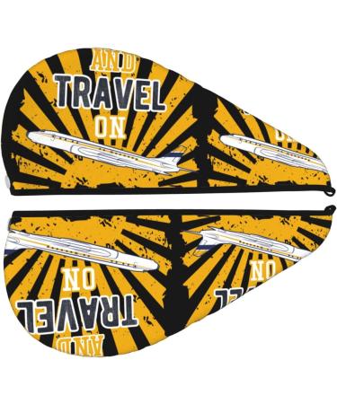 Keep Calm and Travel On Microfiber Hair Towel - Soft Super Absorbent Quick Dry Wrap for Long Curly & Thick Hair | Coral Velvet for Women - Buy Online on GoSupps.com