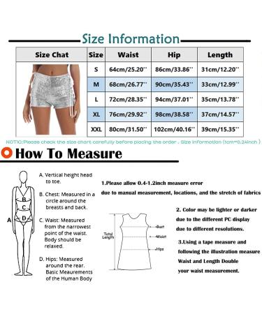 Duohropke Women's Metallic Hot Pants | High Waist Sequins Glitter Shorts for Dance Disco & Carnival | XXL Black - Buy Online on GoSupps.com