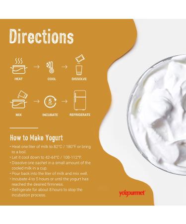 Yo Gourmet Freeze Dried Yogurt Starter - 2 Boxes (6 Packets each) - Homemade Yogurt Mix - Buy Online on GoSupps.com