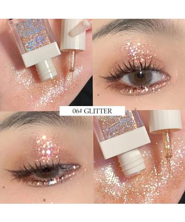 Waterproof Liquid Glitter Eyeshadow & Eyeliner Set - Fairy Iridescent Champagne Gold Sparkly Eye Makeup - Buy Online on GoSupps.com