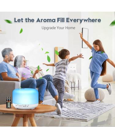 YIKUBEE 500ml Aromatherapy Essential Oil Diffuser - Large Room Home Pure White - Buy Online on GoSupps.com