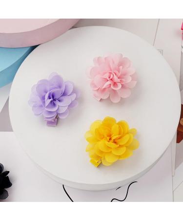 40 Colors Chiffon Flower Hair Bows for Girls - Mini 2.5 Hair Clips for Toddlers to Teens - Buy Online on GoSupps.com