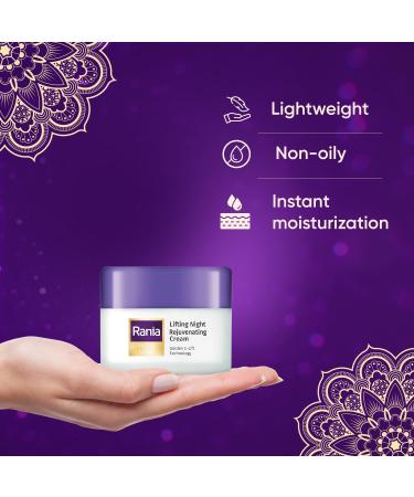 Ra nia Night Cream with Vitamin C 24K Gold Niacinamide|Non-oily anti ageing moisturizer| Suitable for all skin types | Repairs dry skin overnight 45g - Buy Online on GoSupps.com