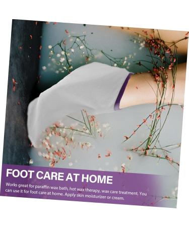 Healeved 1pair Waxed Feet Paraffin Wax Bath Paraffin Wax Foot Warming Cover Gloves Moisturizing Feet Socks Paraffin Wax Cover Spa Feet Cover Footmuff Insulation Wax Film Polyester White - Buy Online on GoSupps.com