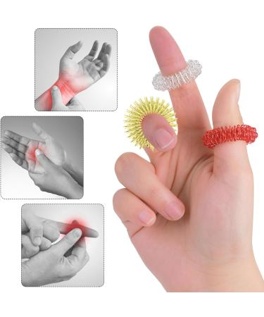 Shop Aster 10-Piece Acupressure Rings Set for Stress Relief & Enhanced Blood Circulation - Ideal Finger Massage Rings for Therapy - Buy Online on GoSupps.com