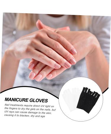 Healeved 2 Pairs Gloves Supplies Blocking Gloves Gloves Fingerless Gloves Polyester Manicure Gloves Skin Protective Gloves Manicure Tools Protector - Buy Online on GoSupps.com
