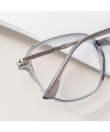 GUDVUE Blue Light Glasses for Men & Women - Anti Glare UV400 Eye Strain Relief for Computer Gaming TV & Phones - Stylish Grey/Silver Frames - Buy Online on GoSupps.com