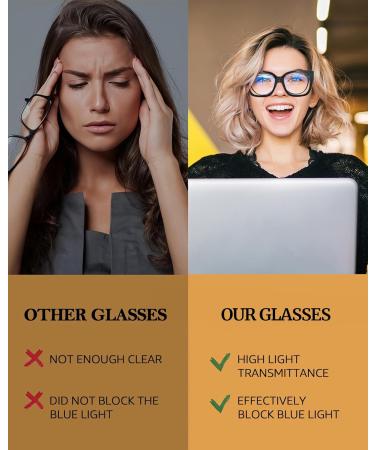 Buy Oversized Blue Light Blocking Glasses for Men & Women - Lightweight TR90 Frame - BL7511 A01 Black Clear - International Shipping - Buy Online on GoSupps.com