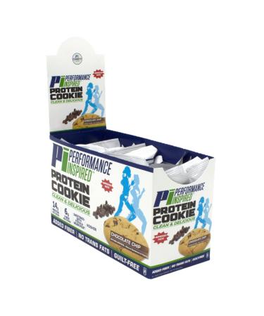 Performance Inspired Nutrition Protein Cookie - Contains: BIG 14G Isolate Proteins - 6G Of Fiber - All Natural - Gluten Free - No Artificial Ingredients - Great Tasting Chocolate Chip Flavor - 12 Count
