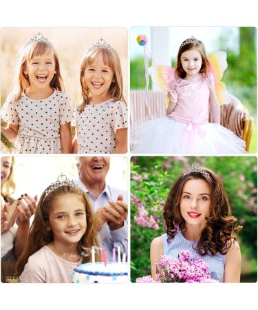 WLLHYF Silver Princess Crown Crystal Sash Tiara Rhinestone Headband Hair Accessories for Birthday Christmas Decoration Women Girls Bridal Wedding Hair Bands Jewellery Baroque - Buy Online on GoSupps.com