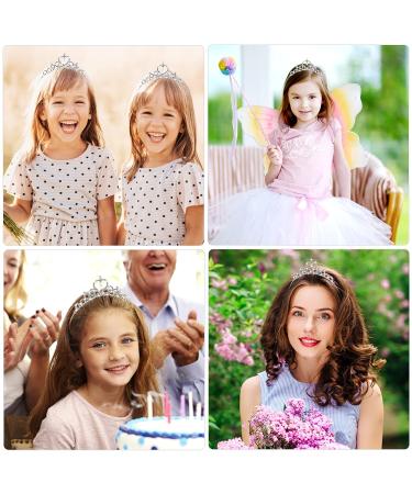 Silver Princess Crown Crystal Sash Tiara Headband for Women & Girls - Wedding & Birthday Hair Accessory - Buy Online on GoSupps.com