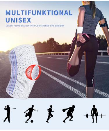 Buy Prowaves Knee Band for Men & Women - Adjustable Support with Side Stabilizers for Pain Relief Meniscal Tear ACL & Arthritis - Premium Sports Knee Brace - White - Buy Online on GoSupps.com