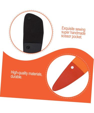Minkissy Hairdressing Scissors Leather Case - 6-St Storage Bag for Salon Accessories | PVC Protection 20x7.5cm Black & Brown - Buy Online on GoSupps.com