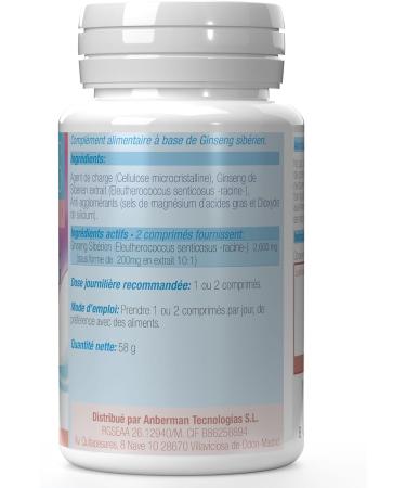 WELLNESS OPTI Siberian Ginseng - 120 Tablets - Natural Energizer for Two Months Use - Daily Dose 2000 mg - Support Your Daily Activity and Mental Performance - Buy Online on GoSupps.com