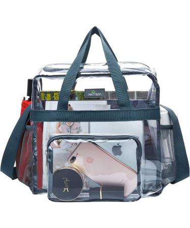 Clear Stadium Approved Transparent Tote Bag 12x12x6 - Grey | Ideal for Work, Sports, Games & Concerts - Buy Online on GoSupps.com