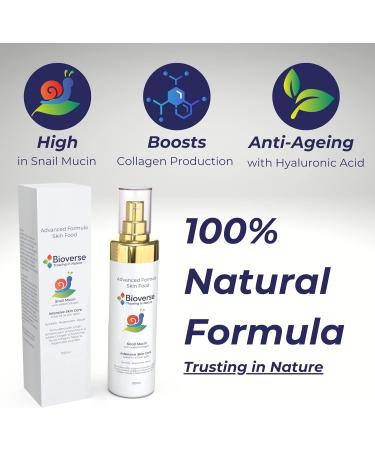 Bioverse Advance Skin Food High Concentration of Snail Mucin Boosts Collagen Production to Moisturise & Protect Generic Skin Product with Natural Formula - Buy Online on GoSupps.com