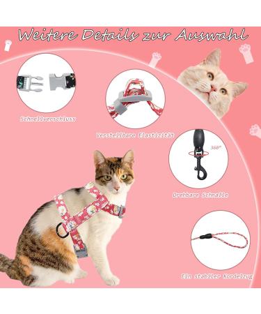 2PC Adjustable Cat Line Set | Soft Dishes & Leash for Kittens | Outbreak-Proof Tableware (Black & Red) - Ideal for International Shipping - Buy Online on GoSupps.com