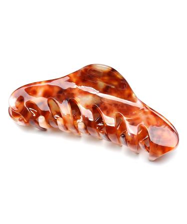 QinGoo Large Acetate Hair Clip Beautiful Women's Hair Clip Headpiece Elegant Hair Accessory (Wine Red)