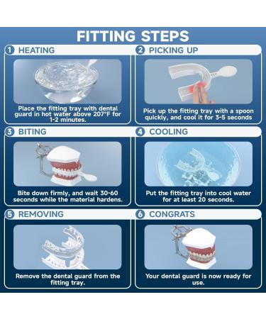 Upgraded Night Guards for Teeth Grinding - 4 Pack Comfortable Standard Size Mouth Guard for Teens & Adults Includes Fitting Tray - Buy Online on GoSupps.com