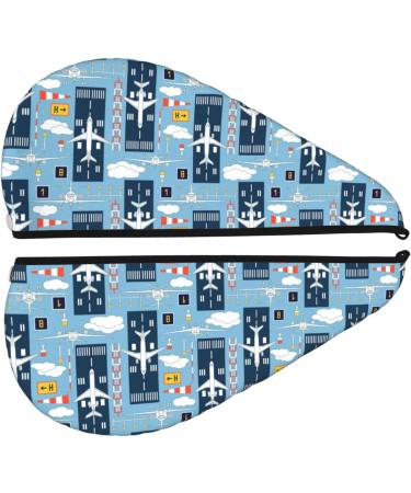 Airplanes & Aviation Signs Microfiber Hair Towel Super Absorbent Coral Velvet Wrap for Long Curly Thick Hair - Buy Online on GoSupps.com