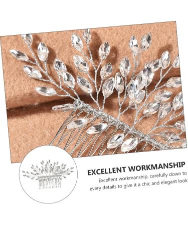 VINTORKY Hair Comb Bridal Flower Headpiece Hanfu Chinese Chignon pin Flower Hair Clips for Women Chinese Hair pin Hair Side Combs Leaves Headpiece Slide Combs Bride Rhinestones Wedding Iron - Buy Online on GoSupps.com