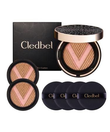 Cledbel Miracle Power Super Cover Cushion SPF50+/PA+++ 13g+Refill 2ct + Puff 4ct (No 21)