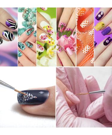 5pcs EZPICK Nail Art Brushes & Dotting Tools Set - Double Ended Pens for Manicure Drill Drawing Nails | Painting & Designing Nail Art (Set 1) - Buy Online on GoSupps.com