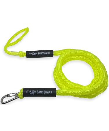 Stretches 7-14ft Premium Anchor Bungee Dock Line. Absorbs Shock to Anchors and Docks w/Stainless Steel Clip. Designed for SandShark Anchors. Neon Green