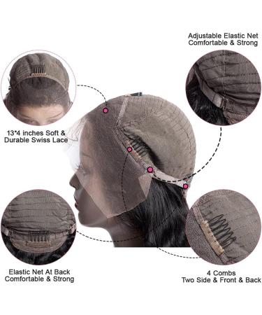 28 inch Kinky Straight Lace Front Wig | 13x4 Yaki Straight | 180% Density | Brazilian Virgin Human Hair | Pre Plucked with Baby Hair | Natural Black - Buy Online on GoSupps.com