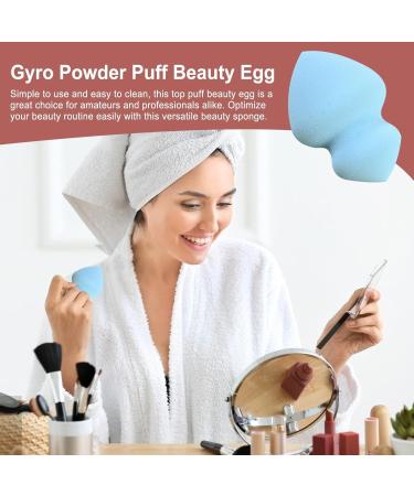 Beauty Sponges For Makeup | Gyro Shape Beauty Foundation Blending Sponge Professional Streak Free Application Blender Sponge For Enhanced Makeup Application For Foundation Liquid Cream And Powder Gyro Beauty Egg 28*40*60 Blue - Buy Online on GoSupps.com