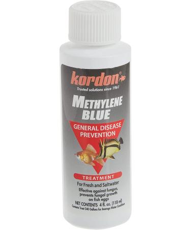Kordon #37344 Methylene Blue 4-Ounce - Aquarium General Disease Prevention Treatment - Buy Online on GoSupps.com