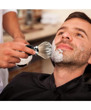 Grutti Vegan Razor Brush - Premium Soft Imitation Hair Shaving Brush Set - Black Acrylic & Metal Accents - Buy Online on GoSupps.com