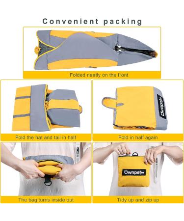 Ownpets Foldable Dog Raincoat | Adjustable Waterproof Pet Jacket with Reflective Straps | Lightweight & Storage Pocket | for Small Dogs & Puppies - Buy Online on GoSupps.com