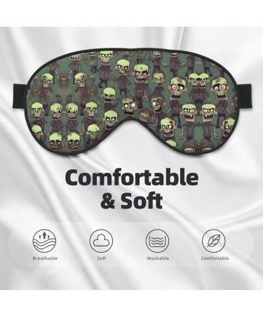 Many Zombies Print Unisex Sleep Mask - Double-Sided Eye Mask for Sound Sleep & Skin Care | International Shipping Available - Buy Online on GoSupps.com