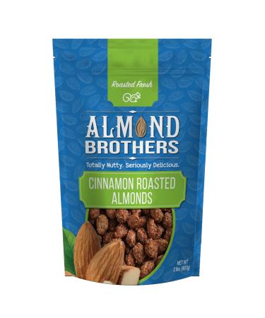 Almond Brothers Roasted Almonds - Hand Crafted Cinnamon Glazed Roasted Almonds, Gluten-Free, Non-GMO, Candied Almonds, Gourmet Almond Snack -Almonds Cinnamon Roasted, (2 Pound, Pack of 1) Cinnamon Roasted 2 Pound (Pack of 1)