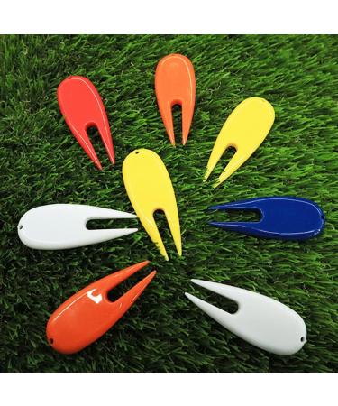 FINGER TEN Golf Divot Repair Tool with Ball Marker Fork - 8 Pcs Non-Slip Golf Accessories - Perfect Gift for Golfer - Random Color - Buy Online on GoSupps.com
