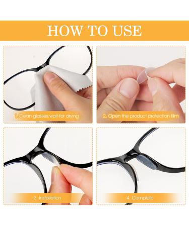 YuxianLB Silicone Nose Pads - 20 Pairs Non-Slip Soft Nose Handles for Glasses & Sunglasses - Transparent 1mm - International Shipping Available - Buy Online on GoSupps.com
