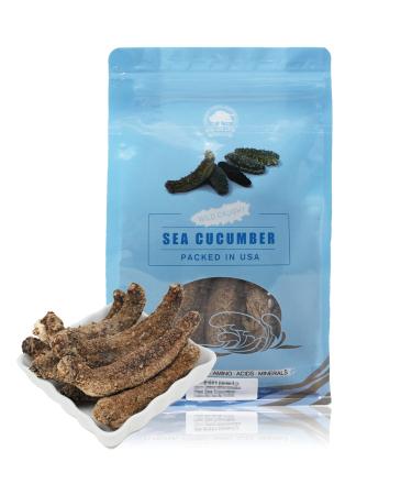 DOL Wild Alaska Red Sea Cucumber  (Dried Sea Cucumber)- in Bag (Large 1lb/bag) 1 Pound (Pack of 1)