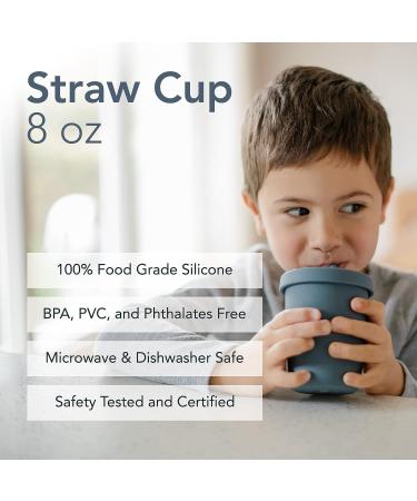 Ka Straw Cup | 100% Food-Grade Silicone | Spill-Proof | Non-Slip & Soft | Dishwasher Friendly | Fern 8 oz - Buy Online on GoSupps.com