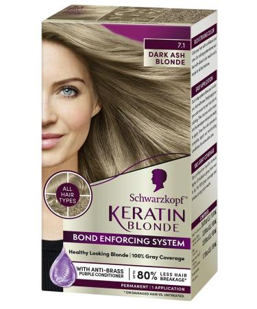 Schwarzkopf Keratin Color Permanent - 7.1 Dark Ash Blonde - Buy Online on GoSupps.com