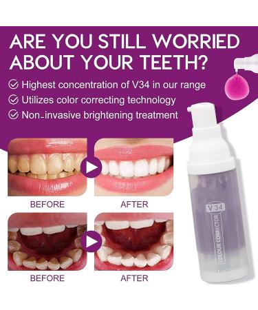 Tooth White Serum Corrector Set - 2 Pieces of Organic Color-Corrected Purple Whitening Toothpaste - Buy Online on GoSupps.com
