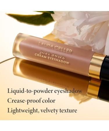 Laura Geller Just Swipe Liquid Eyeshadow in Cocoa - Cream-to-Powder Formula for Long-Lasting, Crease-Proof Velvety Color - Buy Online on GoSupps.com
