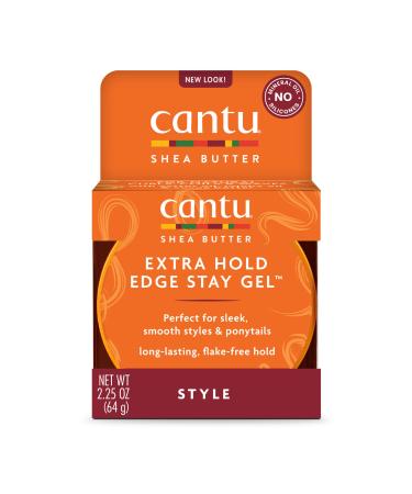 Cantu Extra Hold Edge Stay Gel with Shea Butter, 2.25 oz (Packaging May Vary)