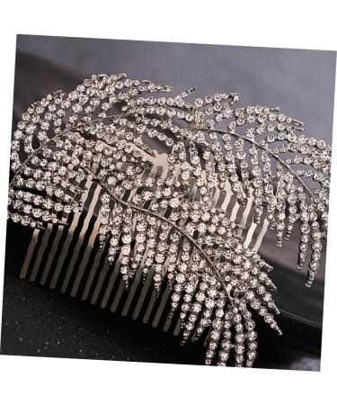 FRCOLOR Silver Headpiece Side Combs Made of Crystal Hair Accessories for Bride Hair Side Combs Comb Headpiece Tree Leaves Accessories - Buy Online on GoSupps.com
