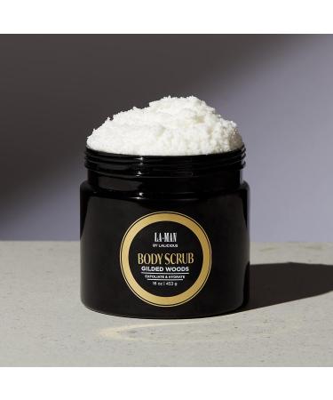LALICIOUS Gilded Woods La-Man Body Scrub | Exfoliating Sugar Scrub for Men | Dead Skin Remover & Hydrating Body Exfoliator | 16oz Pure Cane Sugar & Coconut Formula - Buy Online on GoSupps.com