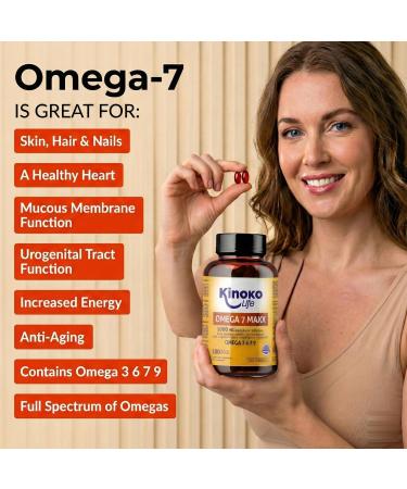 OMEGA 7 MAXX 180 G lules (Cure 3 Mois) Huile d Argousier 1000 mg Dose Journali re (500 mg/G lule) Om ga 3 6 7 9 + Vitamine E Peau et Muqueuses Confort Oculaire Naturel et Sans Gluten - Buy Online on GoSupps.com