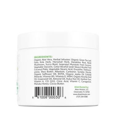 Aloe Infusion Aloe Vera Face & Body Cream Natural Moisturizer for Dry Sensitive & Irritated Skin Hydrating Non-Greasy Lotion with Shea Butter & Manuka Honey After-Sun Care & Eczema Cream 9 Ounce (Pack of 1) - Buy Online on GoSupps.com